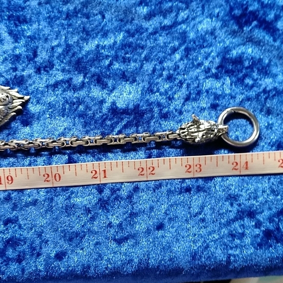 Versatile Nordic Viking Stainless Wolf Head Necklace Statement piece - Picture 11 of 14